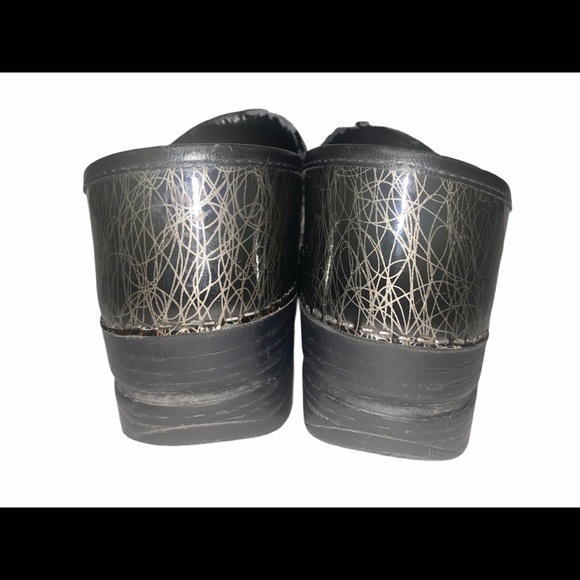 Dansko Professional Patent Leather Scribble Clogs - Picture 9 of 16